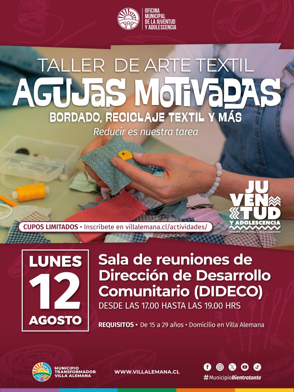 INSCRIPCIÓN TALLERES JUVENTUD – AGUJAS MOTIVADAS