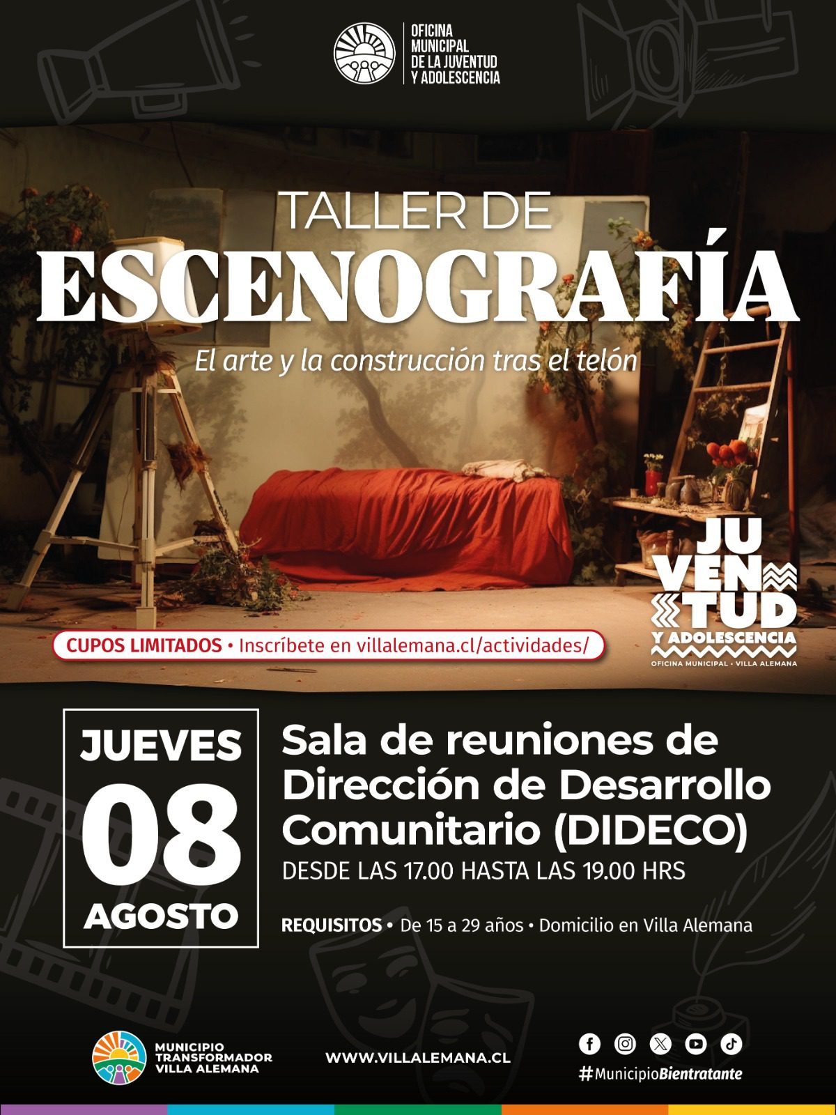 INSCRIPCIÓN TALLERES JUVENTUD – ESCENOGRAFÍA, EL ARTE Y LA CONSTRUCCIÓN TRAS EL TELÓN