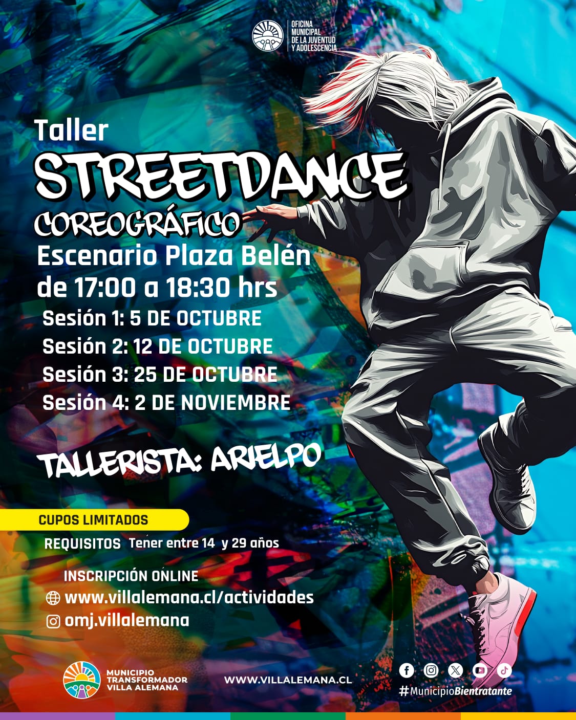 INSCRIPCIÓN TALLER STREETDANCE  COREOGRÁFICO