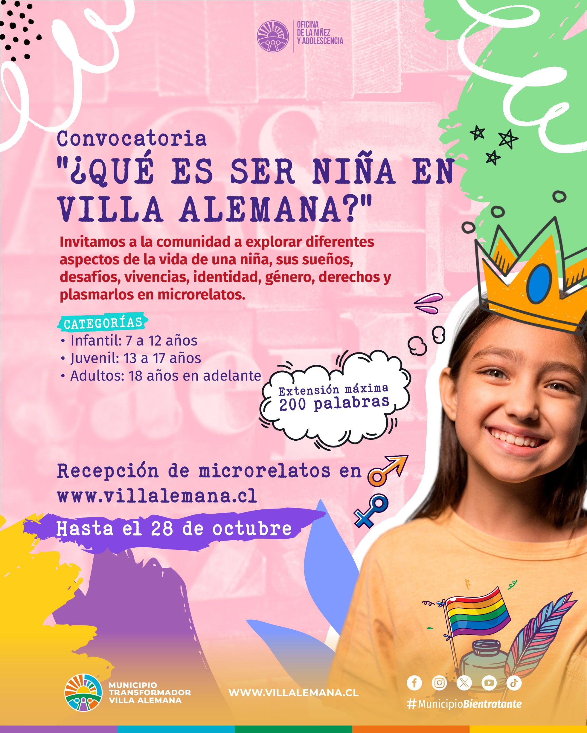 Convocatoria | Microrelatos – ¿Qué es ser niña en Villa Alemana?